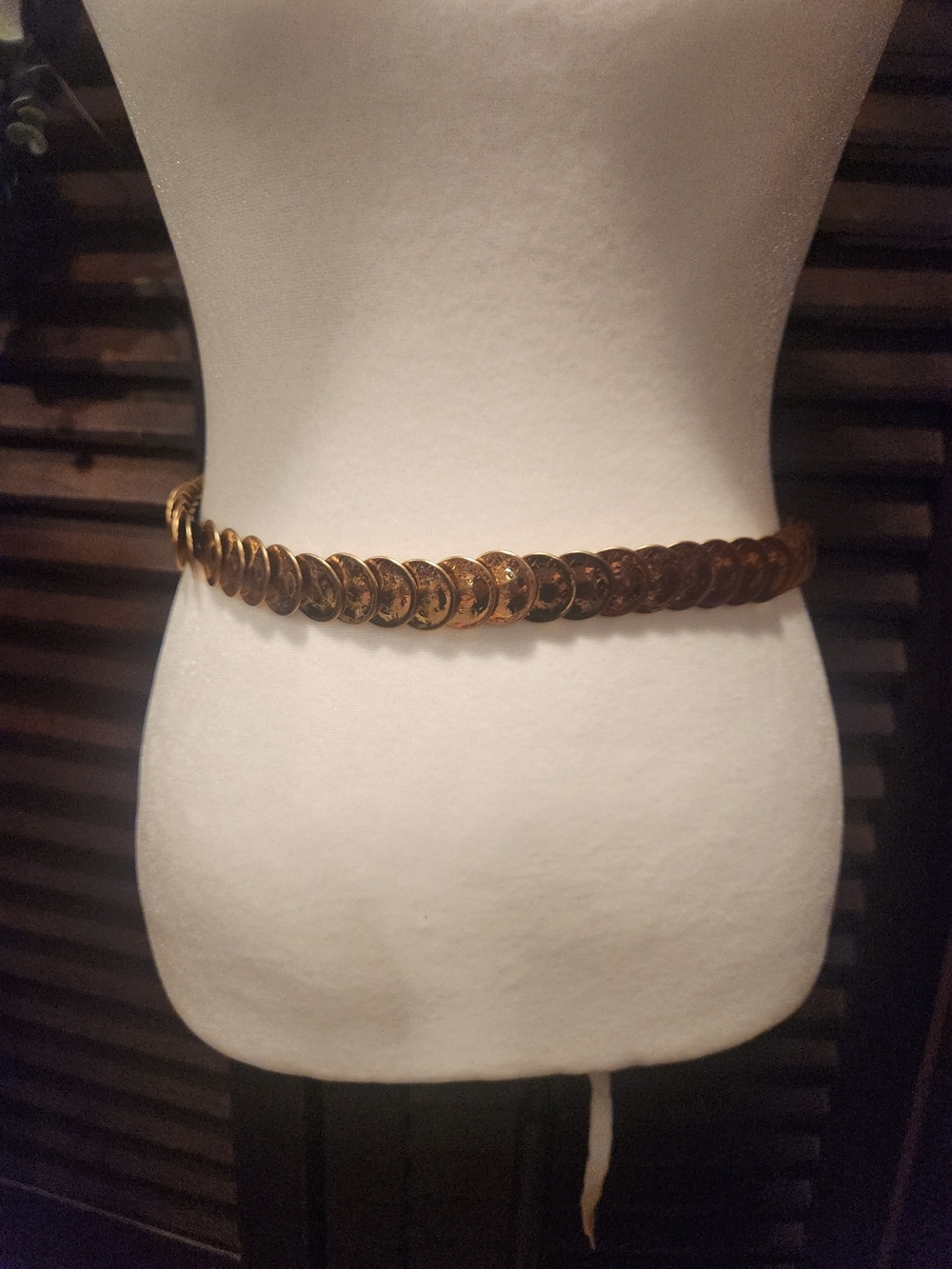 Vintage Gold Coin Link Waist Belt - Gold